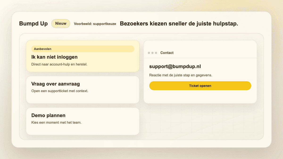 Demo van een klantportaal met hulpvragen, kennis, middelen en aanvragen